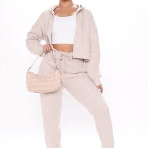 Cropped Hoodie Jogger Set